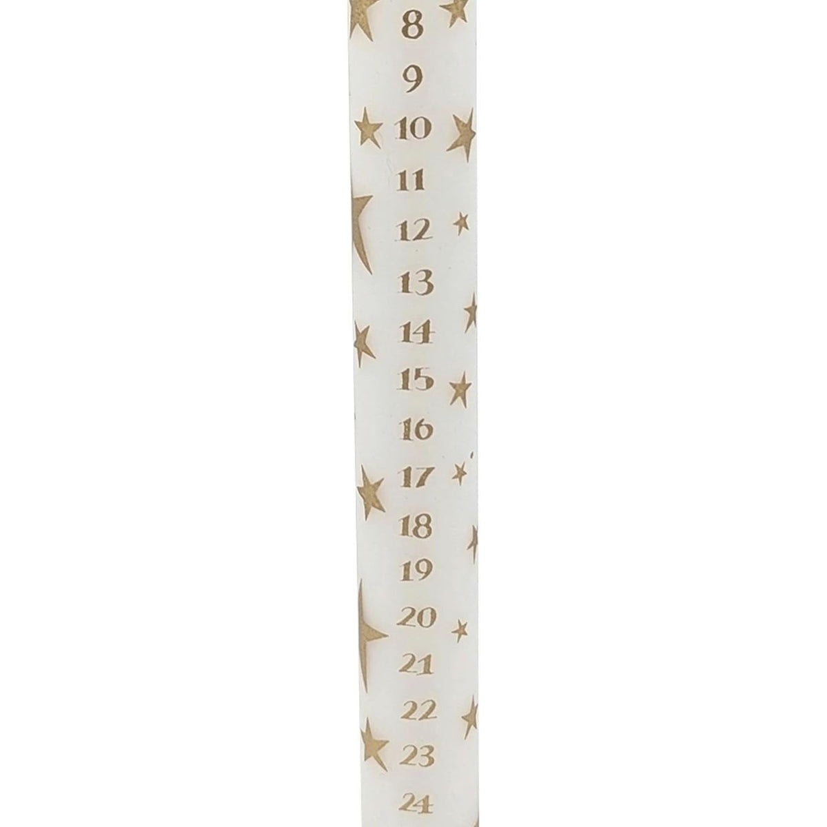 Gold Star Advent Dinner Candle | Numbered Christmas Calendar Candle - 29cm Advent Candle - Tophatter Daily Deals