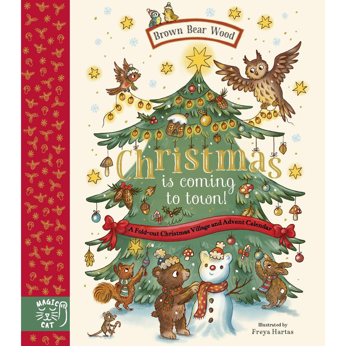 Brown Bear Wood Advent Book | Christmas is Coming to Town! Advent Calendar Book Advent Calendar - Tophatter Daily Deals