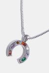 Inlaid Zircon Pendant Stainless Steel Necklace Necklaces - Tophatter Daily Deals