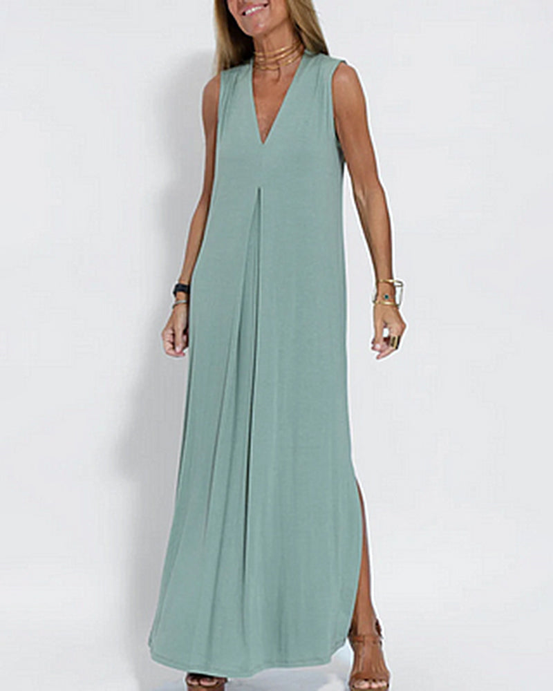 Sleeveless Maxi Dress Blue Maxi Dresses - Tophatter Daily Deals