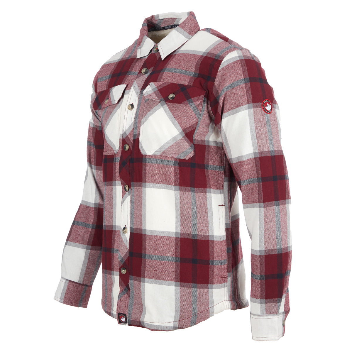 Canada Weather Gear Men's Sherpa Lined Flannel Long Sleeves - Tophatter Daily Deals