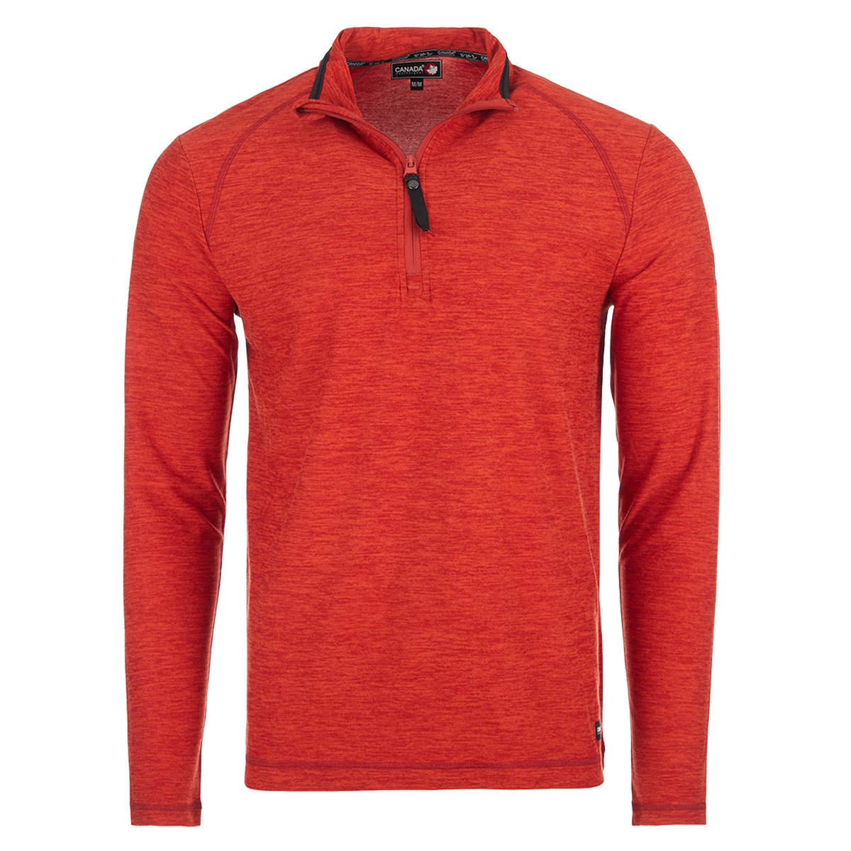 Canada Weather Gear Men's Fleece-Dye Supreme Soft 1/4 Zip Red Carbon Half Zip & Quarter Zip - Tophatter Daily Deals