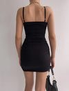 Twisted Ruched Spaghetti Strap Dress Cocktail Dresses - Tophatter Daily Deals