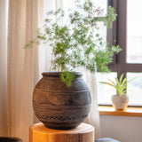African Art Ancient Pot Flower Cement Decorative Flower Pot Ethnic Style 0 - Tophatter Daily Deals