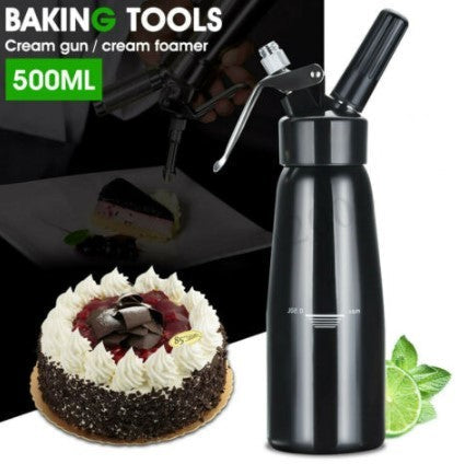 Aluminum cream gun cream dispenser commercial cream gun ice cream frappuccino frappuccino cake piping 0 - Tophatter Daily Deals