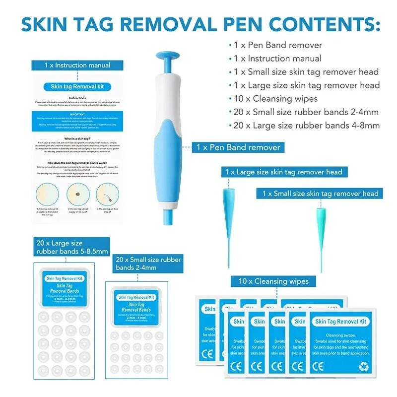 Skin Tag Removal Kit Blue Handheld At Home Fall 2025 - Tophatter Daily Deals
