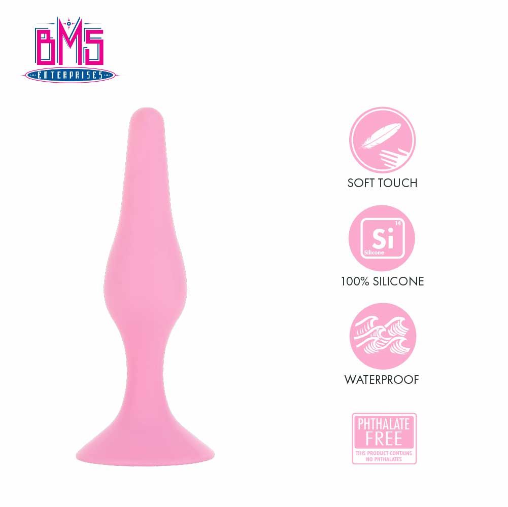 BMS PL Silicone Butt Plug in Pink Anal Sex Toys - Tophatter Daily Deals
