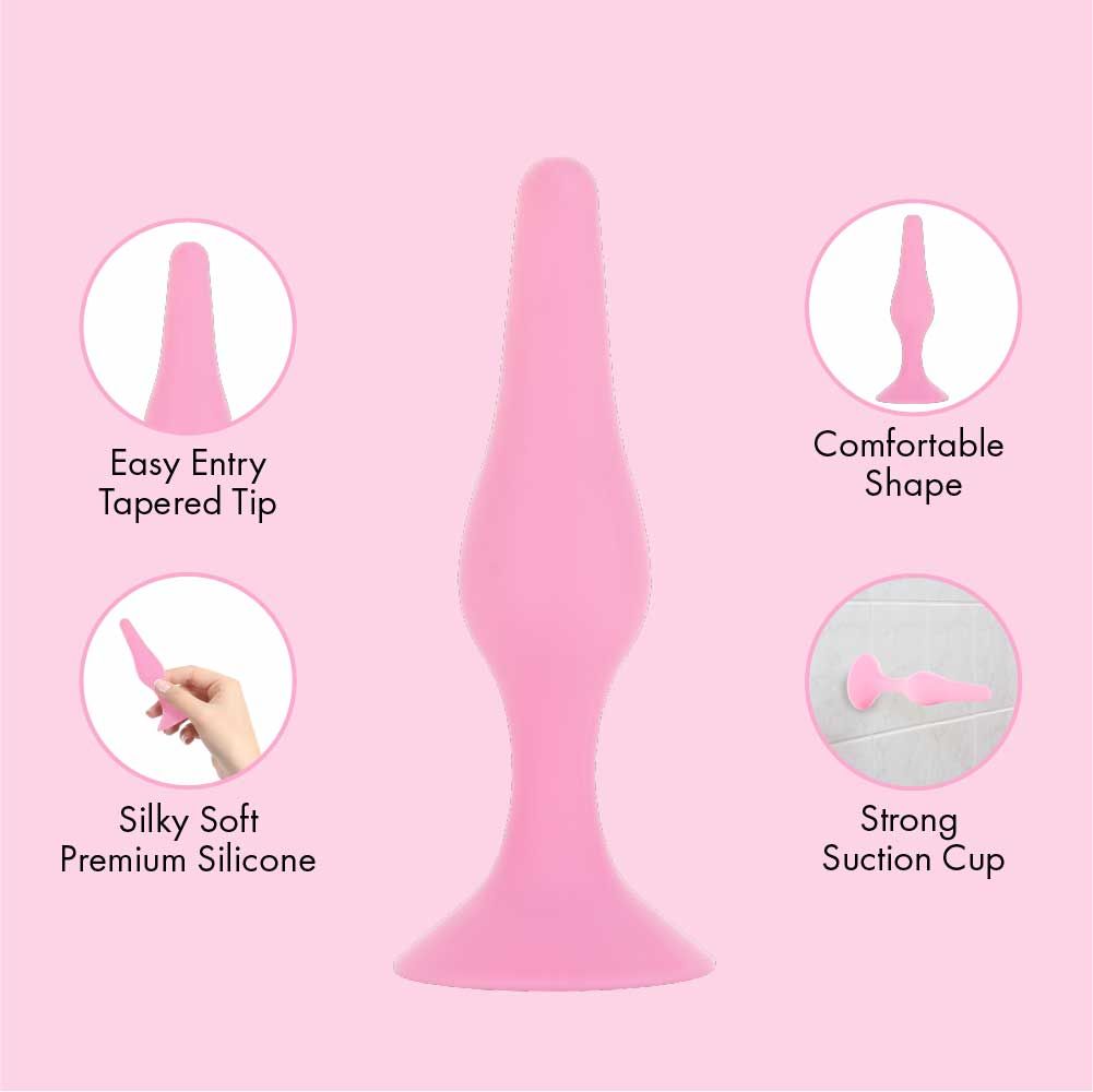 BMS PL Silicone Butt Plug in Pink Anal Sex Toys - Tophatter Daily Deals