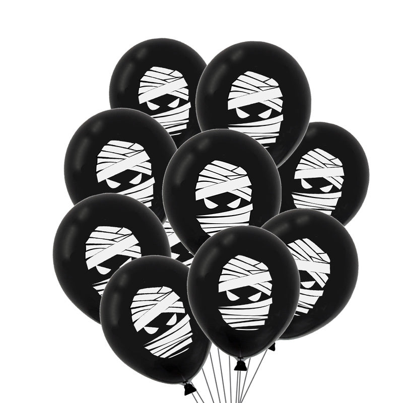 Halloween Balloons Garland Kit Halloween 2025 Party Decor Black ghost 3D Changing Face Moving Picture Frame - Tophatter Daily Deals