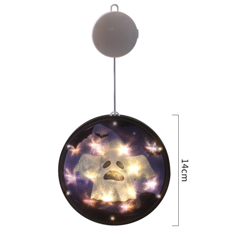 Halloween LED Lantern 160mm PVC Decor, IP44 Spooky Glow 3 Style 3D Changing Face Moving Picture Frame - Tophatter Daily Deals