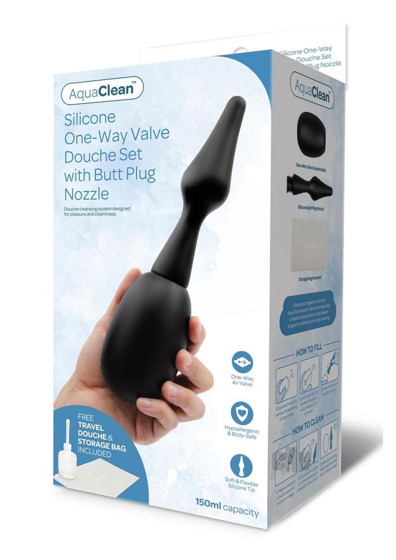 Ultraclean 150ml Douche W/butt Plug Blk - Wholesale Prices (Limited Deals)