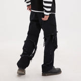 Black plus size loose jeans menswear 0 - Tophatter Daily Deals