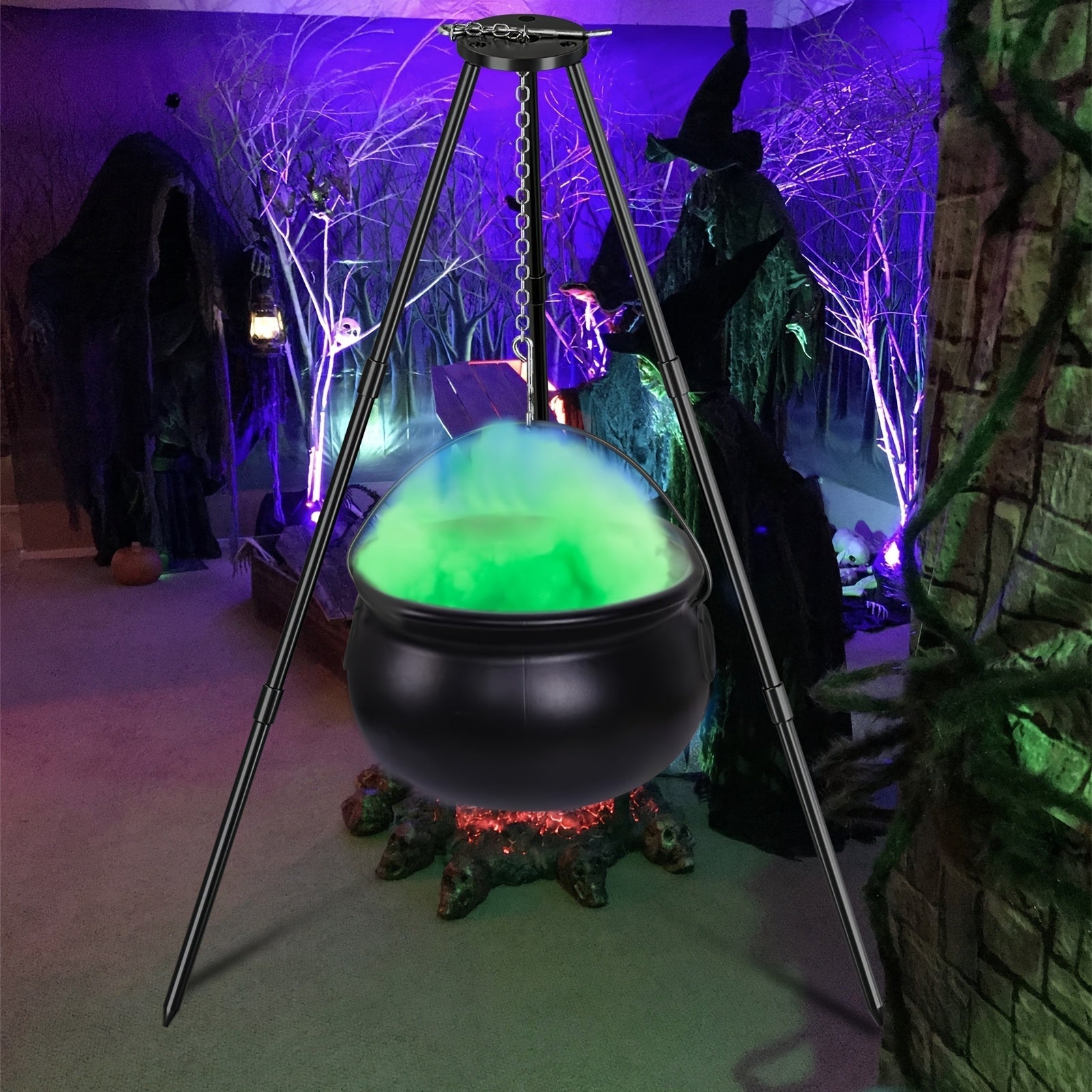 Patio Halloween Witch Cauldron Set Halloween - Tophatter Daily Deals