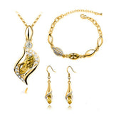 Angel Fairy Horse Eye Zircon Jewelry Set Yellow 0 - Tophatter Daily Deals