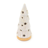 White Ceramic LED Christmas Tree | Light Up Mini Christmas Tree Ornament -13cm Ornament - Tophatter Daily Deals