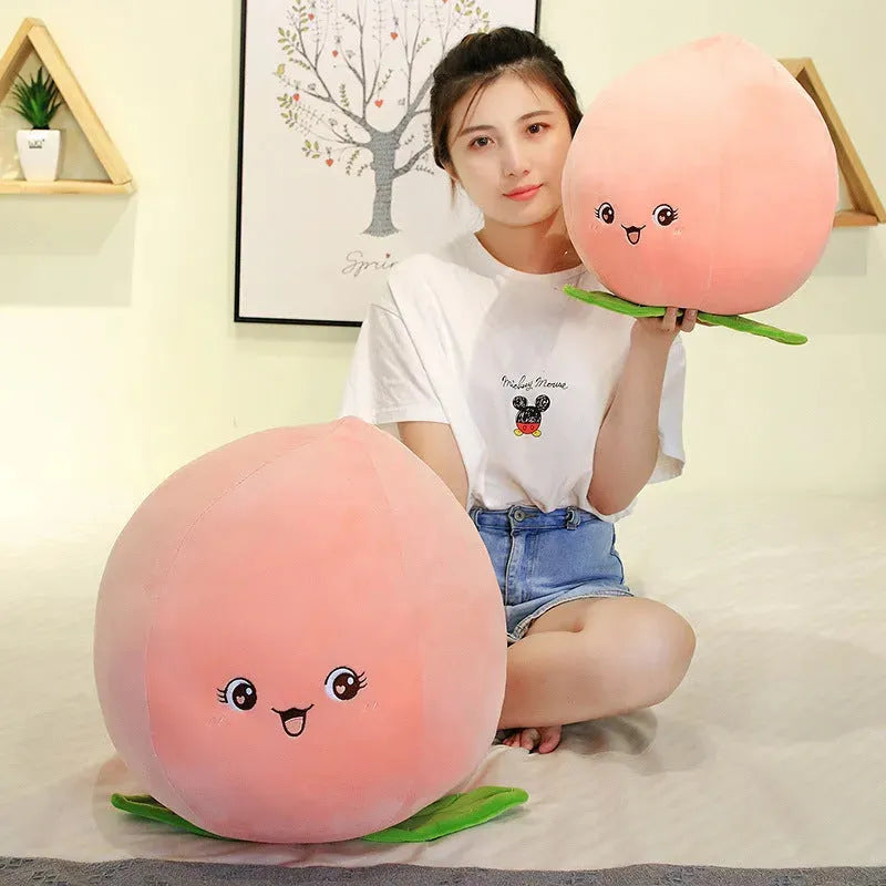 Cute Peach Fruit Pillow Stuffed Plush Toy Humidifier - Tophatter Daily Deals
