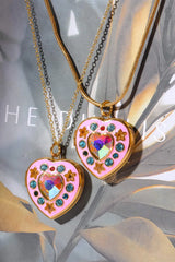 Rhinestone Decor Heart Box Pendant Necklace Necklaces - Tophatter Daily Deals