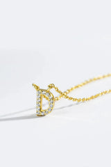 A To F Zircon 925 Sterling Silver Necklace Necklaces - Tophatter Daily Deals