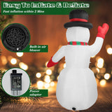 7.9ft Christmas Inflatable Giant Snowman Blow Up with LED Lights Hat Scarf Seasonal Decor - Tophatter Daily Deals