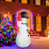 7.9ft Christmas Inflatable Giant Snowman Blow Up with LED Lights Hat Scarf Seasonal Decor - Tophatter Daily Deals