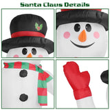7.9ft Christmas Inflatable Giant Snowman Blow Up with LED Lights Hat Scarf Seasonal Decor - Tophatter Daily Deals