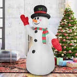 7.9ft Christmas Inflatable Giant Snowman Blow Up with LED Lights Hat Scarf Seasonal Decor - Tophatter Daily Deals