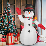 7.9ft Christmas Inflatable Giant Snowman Blow Up with LED Lights Hat Scarf Seasonal Decor - Tophatter Daily Deals