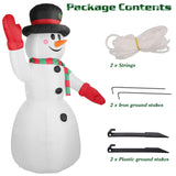 7.9ft Christmas Inflatable Giant Snowman Blow Up with LED Lights Hat Scarf Seasonal Decor - Tophatter Daily Deals