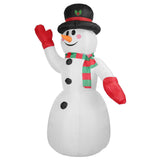 7.9ft Christmas Inflatable Giant Snowman Blow Up with LED Lights Hat Scarf Seasonal Decor - Tophatter Daily Deals