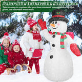 7.9ft Christmas Inflatable Giant Snowman Blow Up with LED Lights Hat Scarf Seasonal Decor - Tophatter Daily Deals