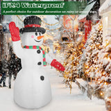 7.9ft Christmas Inflatable Giant Snowman Blow Up with LED Lights Hat Scarf Seasonal Decor - Tophatter Daily Deals