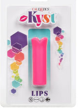 Kyst Lips Mini Massager Pink Silicone Bullet with 10 Vibration Functions > Vibrators > Mini Vibrators - Tophatter Daily Deals