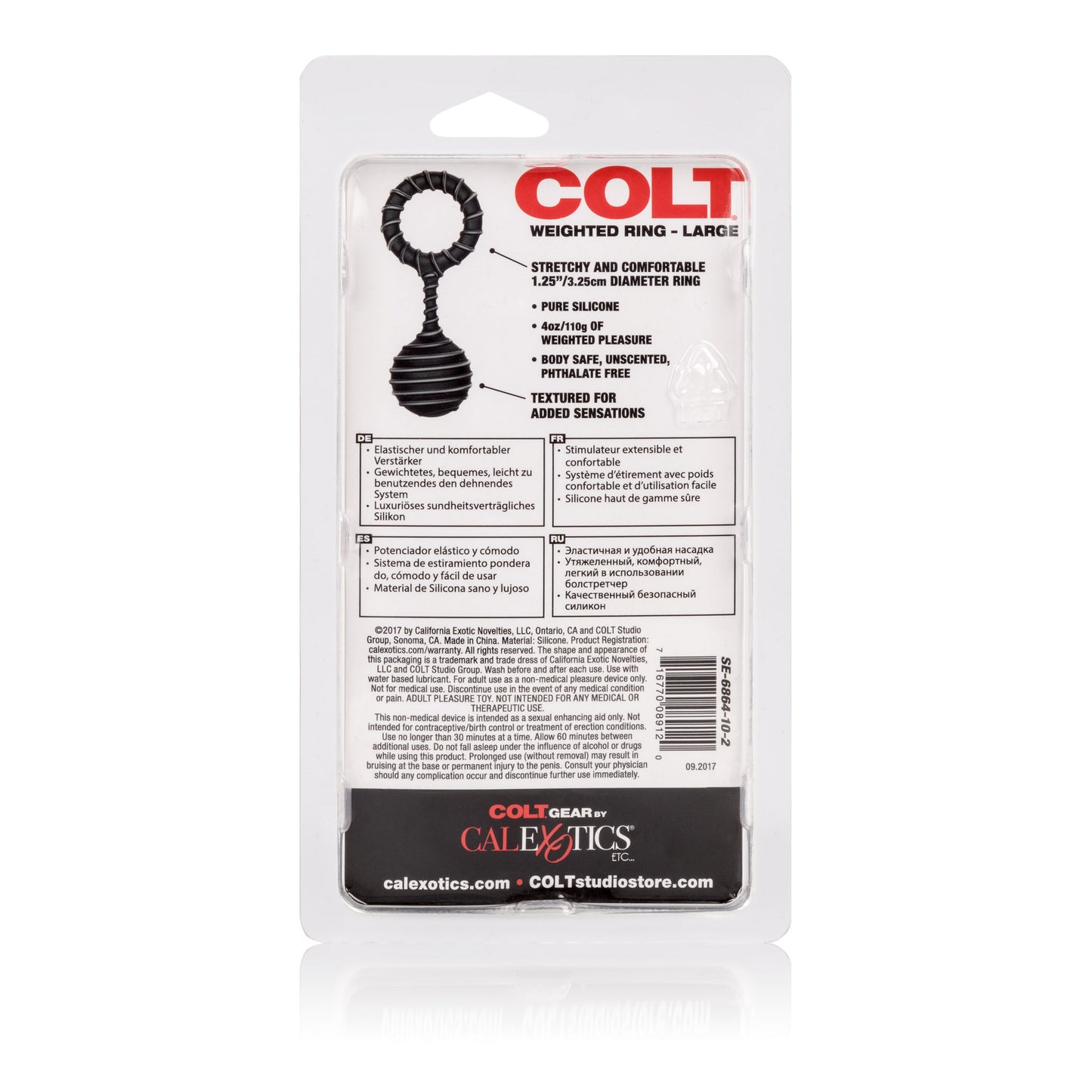 Colt Large Weighted Silicone Ring – Stretchy Textured Pleasure Ring > Cock Ring > Sling - Tophatter Daily Deals