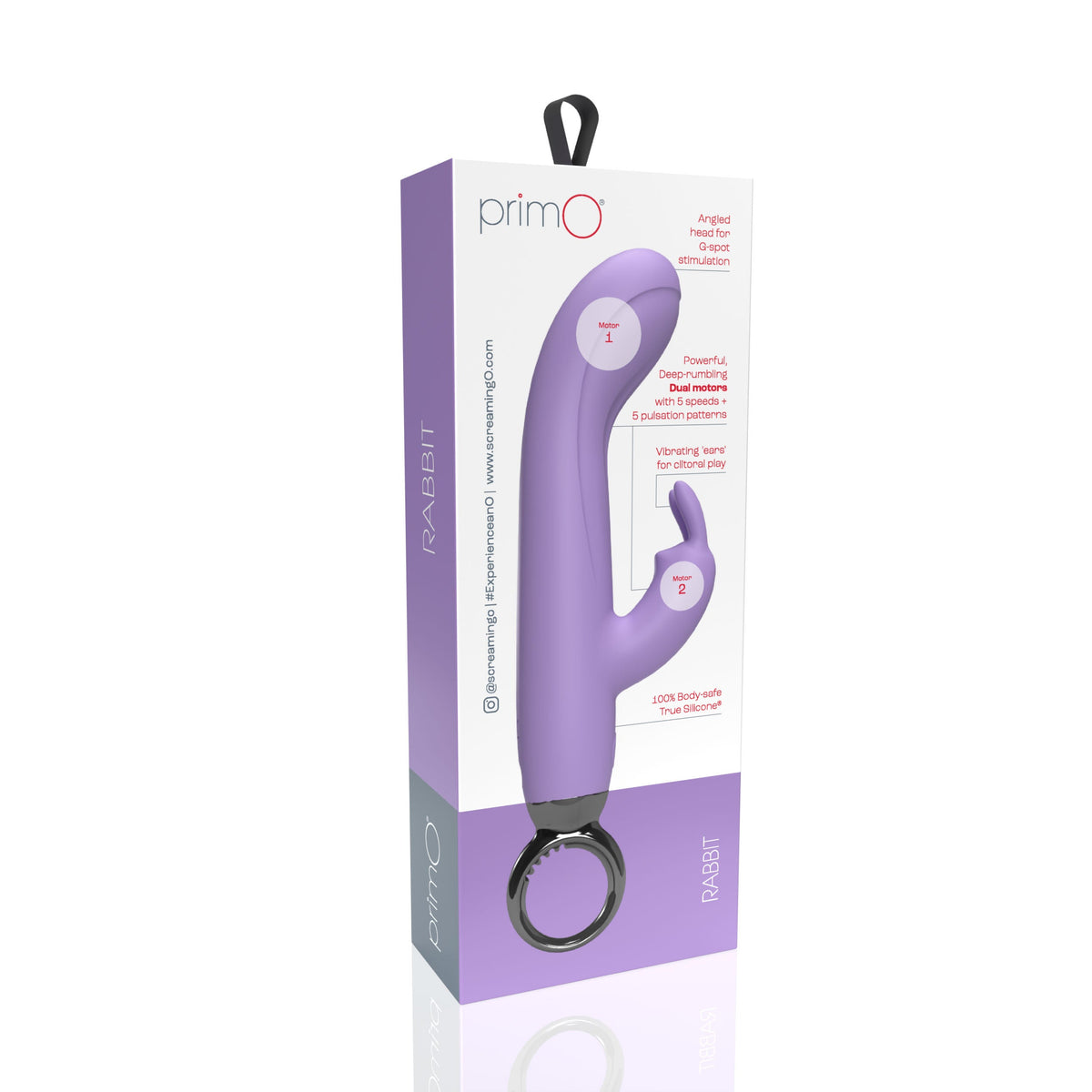 Screaming O PrimO Rabbit – 4.5 Inch Silicone Rabbit Vibrator with 5+5 Motor Settings > Vibrators > Ladies > Rabbit - Tophatter Daily Deals
