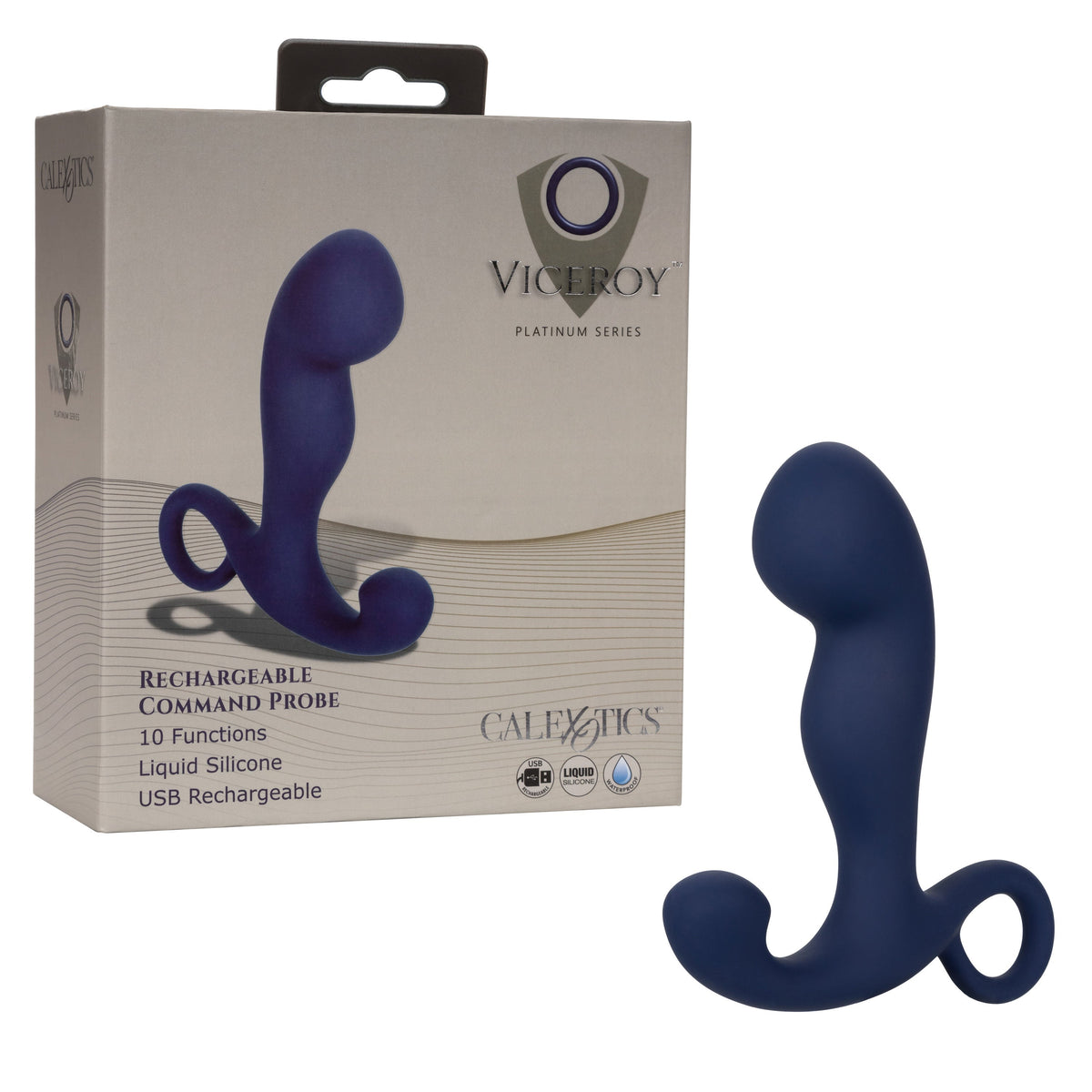 Viceroy Command Probe Blue Liquid Silicone with 10 Vibration Functions > Anal Range > Prostate Plugs - Tophatter Daily Deals