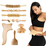Wooden Massage Tools - 7PCS Wood Therapy Massage Tools Lymphatic Drainage Massager Maderoterapia Kit UK Apparel & Accessories - Tophatter Daily Deals