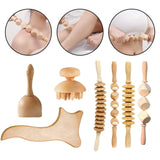 Wooden Massage Tools - 7PCS Wood Therapy Massage Tools Lymphatic Drainage Massager Maderoterapia Kit UK Apparel & Accessories - Tophatter Daily Deals