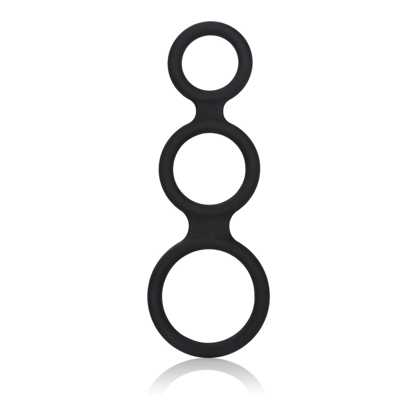 Maximizer Enhancer Triple Silicone Ring Set Black with 2 Inch Base, 1.5 Inch Scrotum, and 1.25 Inch Shaft Rings > Cock Ring > Sets - Tophatter Daily Deals