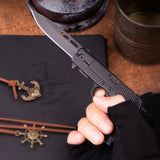 7" Tactical Pistol Replica Gun Spring OPEN Assisted Grey Pocket Knife - Tophatter Daily Deals