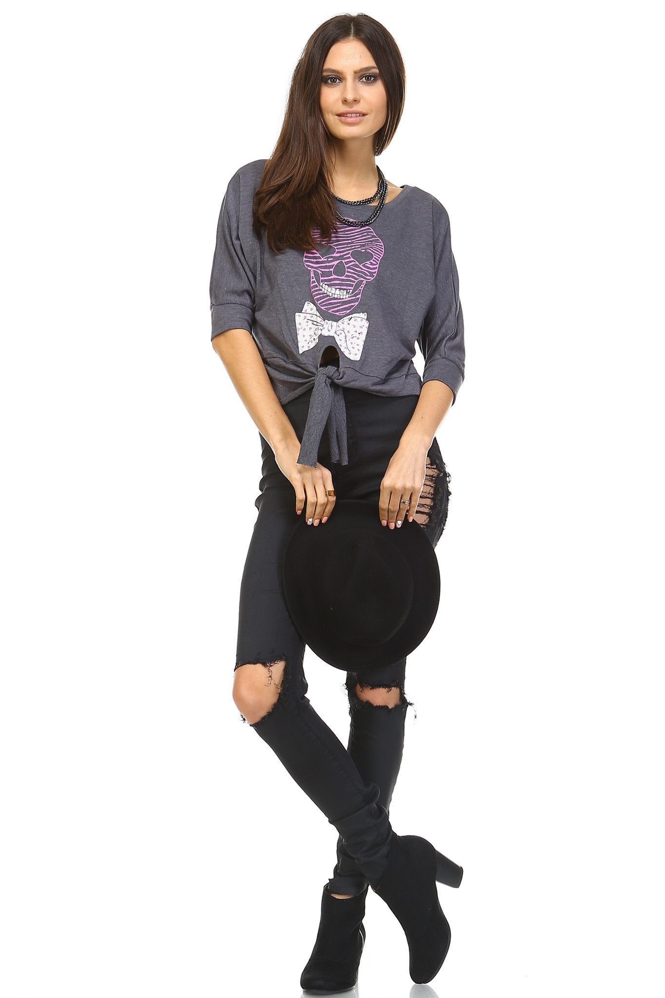 Women's Front Tie Sweater Sweater - Tophatter Daily Deals