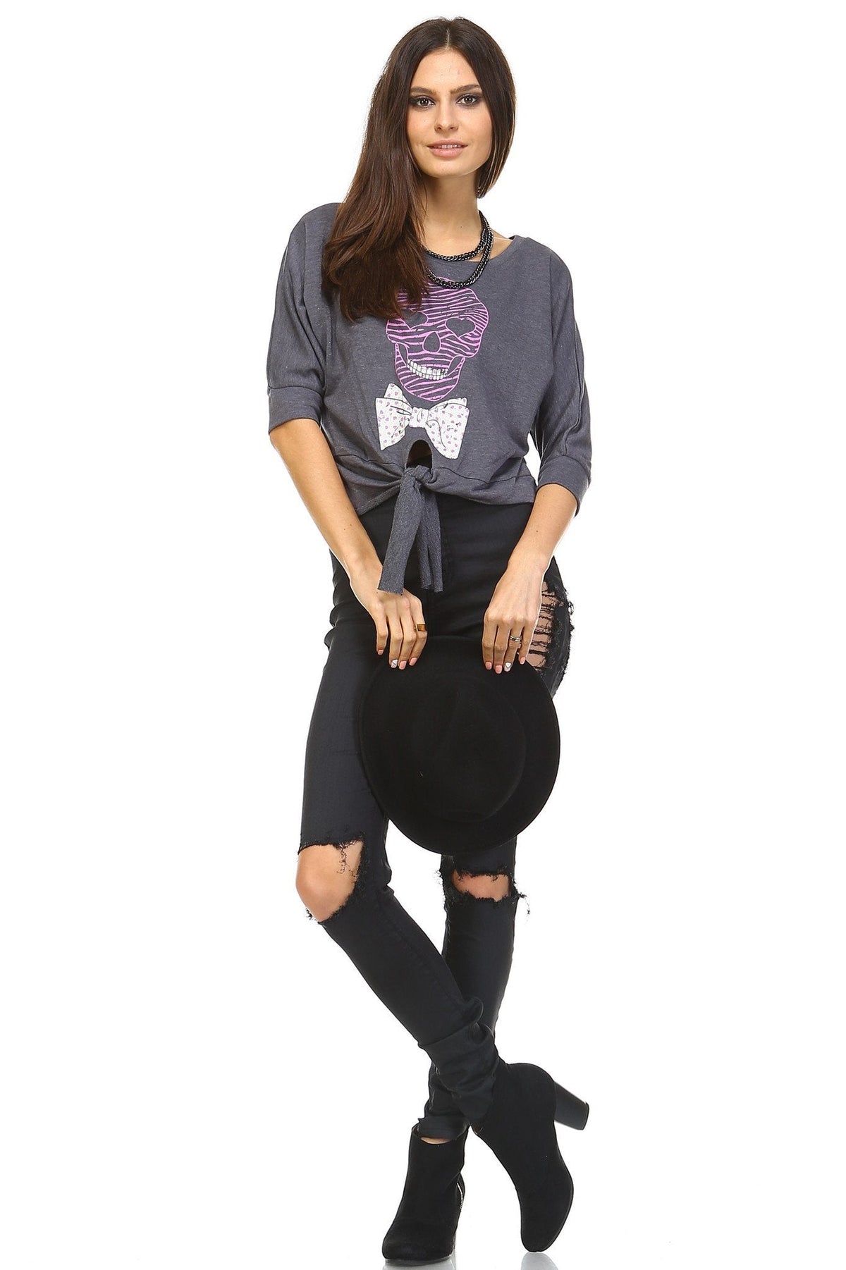 Women's Front Tie Sweater Sweater - Tophatter Daily Deals