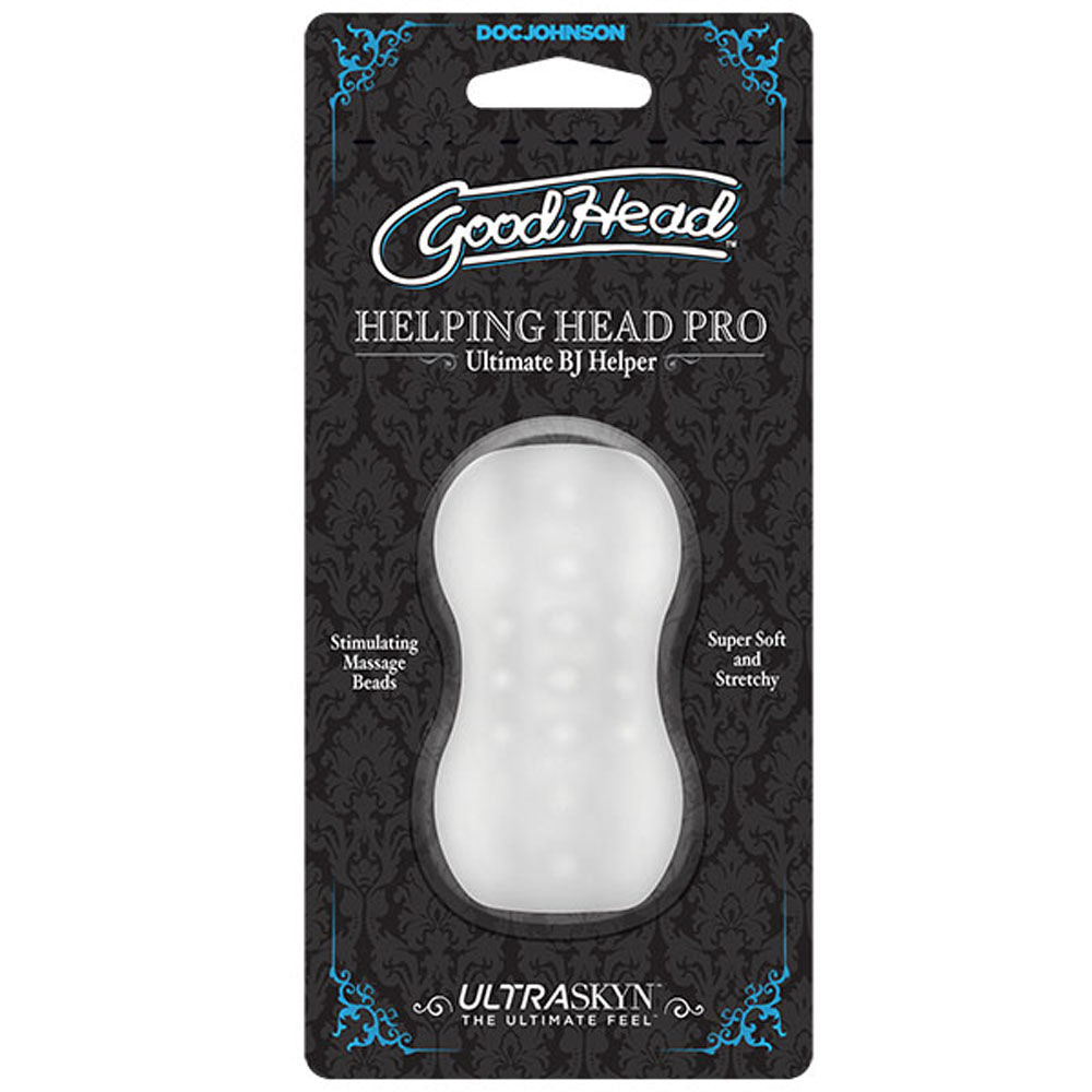 Goodhead Helping Head Pro – Clear Stretchy Handheld Stroker > Sex Toys For Men > Masturbators > Manual - Tophatter Daily Deals