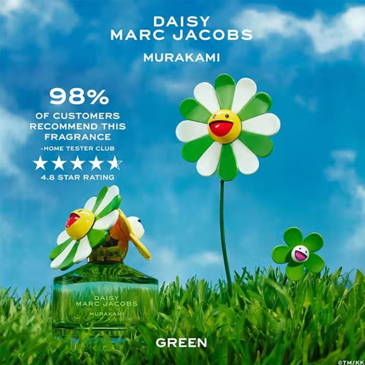 Marc Jacobs Daisy Murakami Green Eau De Parfum 50ml Spray - Tophatter Daily Deals