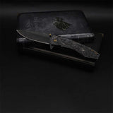 Wolf Head Relief Folding Knife - Tophatter Daily Deals