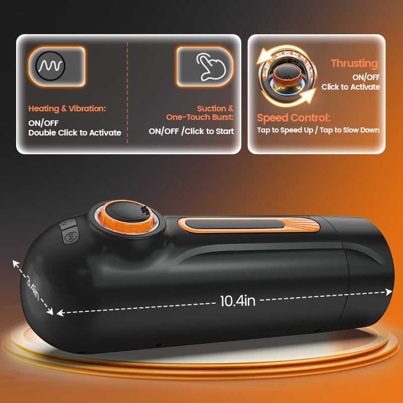 Chris-6 IN 1 10 Vibrating & Thrusting with 4 Sucking Automatic Knob Adjusting Male Masturbator Masturbation Cup - Tophatter Daily Deals