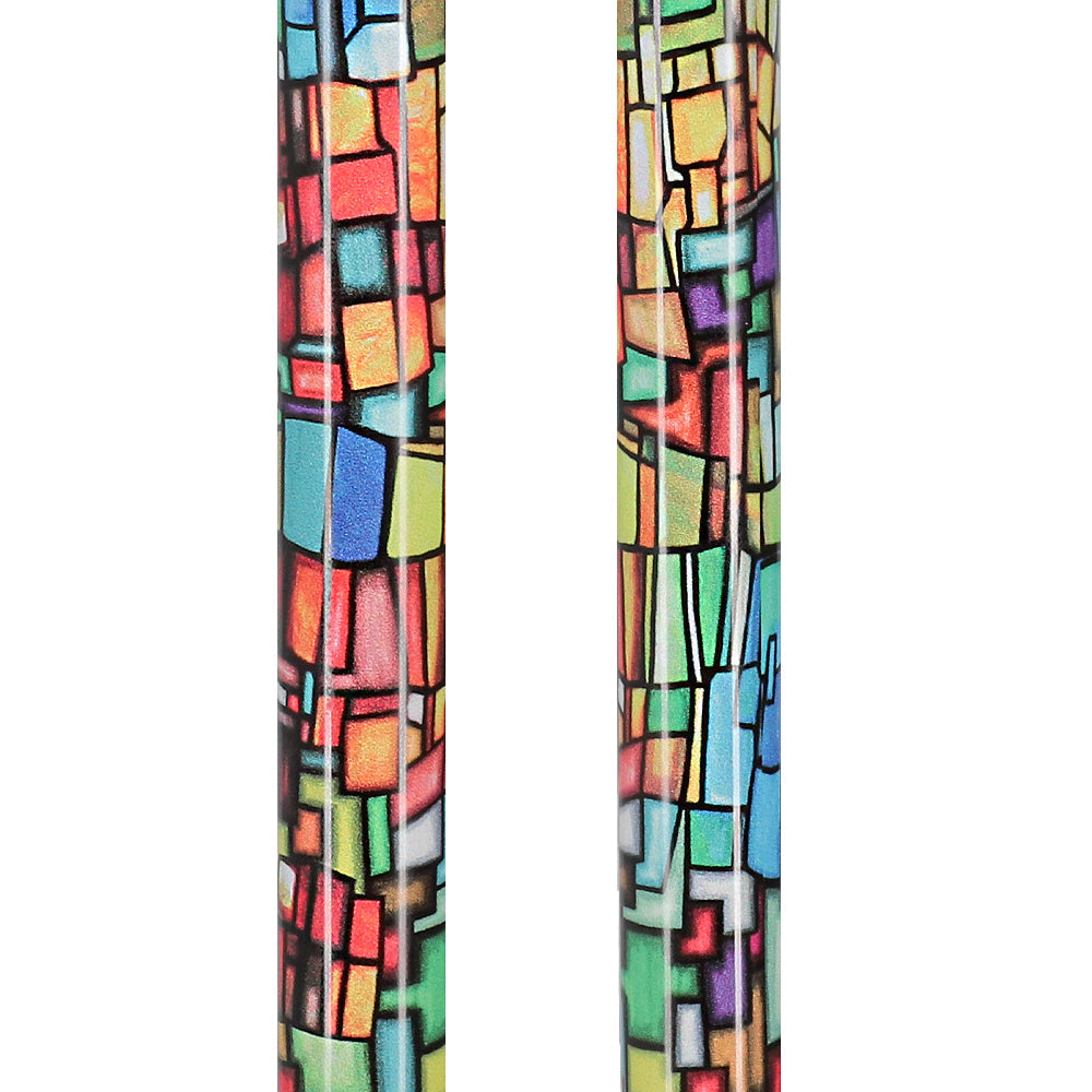 HD Pattern Designer Cane - Matching Handle & Shaft - Durable Adjustable Aluminum - Tophatter Daily Deals