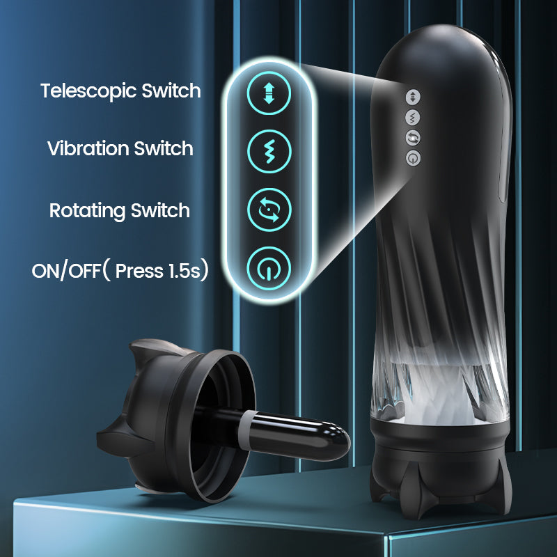 Dreamer - 3 Rotating 5 Thrusting 5 Vibrating Heating Male Stroker Masturbation Cup - Tophatter Daily Deals