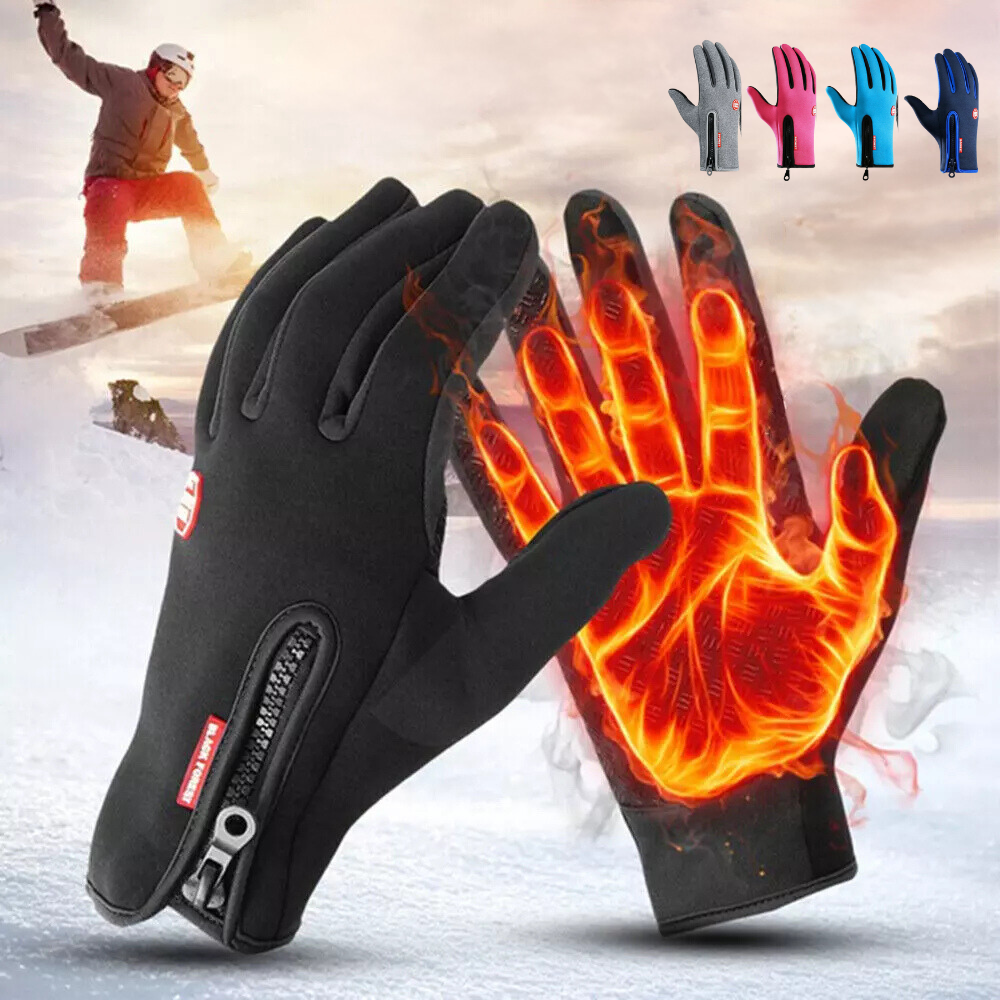 Heated Winter Gloves Thermal Sports Gear Fall 2025 Black - Tophatter Daily Deals