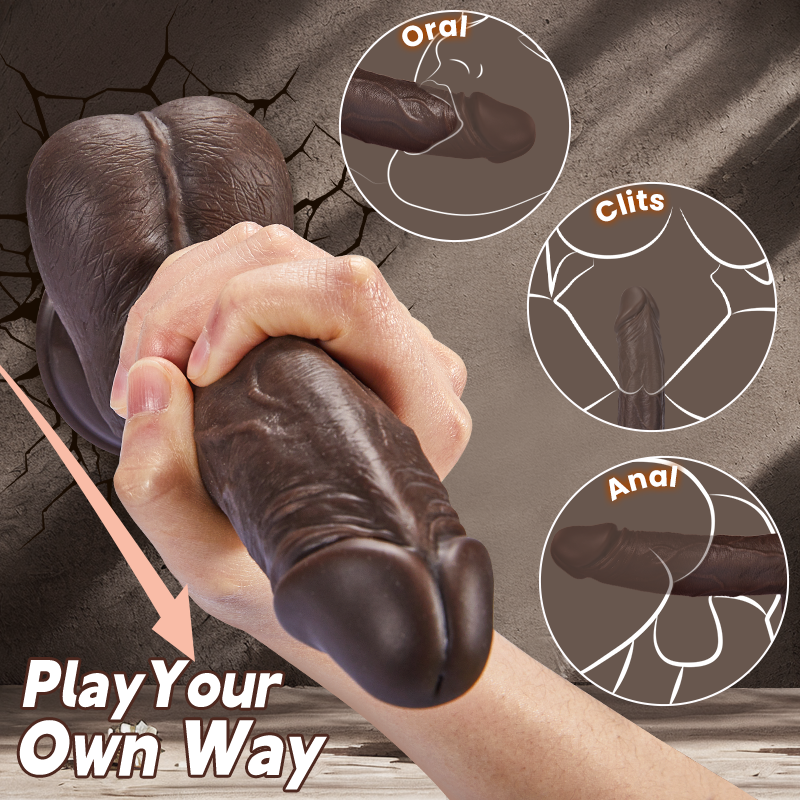 Black Warrior - 8.7 Inch Remote Control 5 Thrusting 10 Vibrating Rotating Dildo Dildos - Tophatter Daily Deals