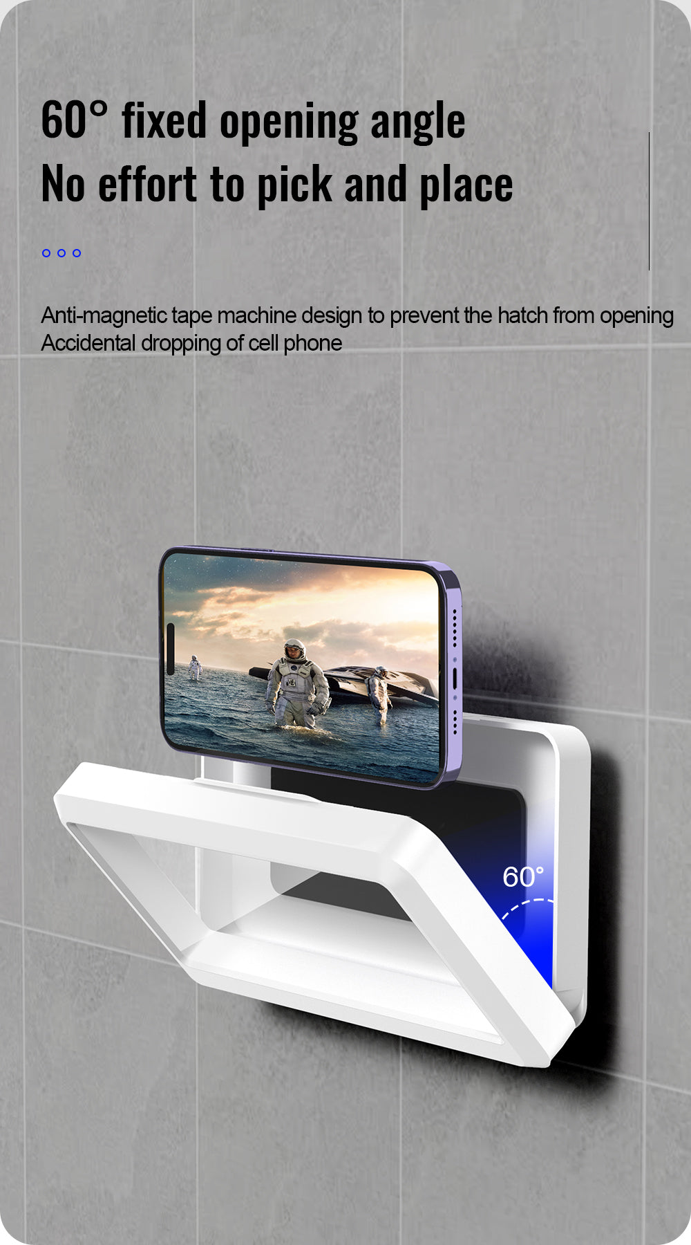 Waterproof Shower 360 Degree Rotating Phone Holder with Touch Screen Capability Phone Mounts & Holders - Tophatter Daily Deals